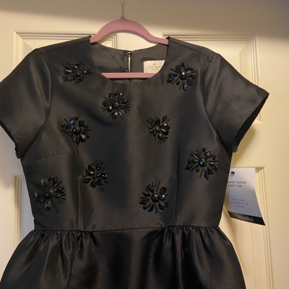 EUC Kate Spade Black Embellished Las Vegas Dress - Picture 2 of 7
